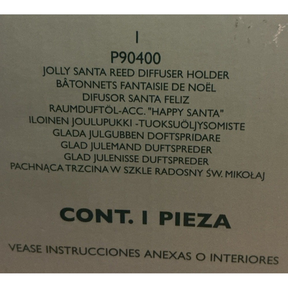 Partylite P90400 Jolly Santa Reed Diffuser Holder In Original Box - Picture 5 of 12